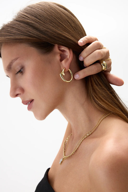 Sculpted Hoops Earring